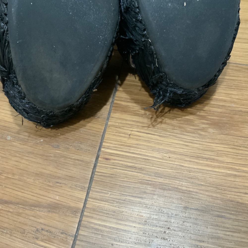 Authentic PRADA Black Raffia Wedges - Picture 10 of 10